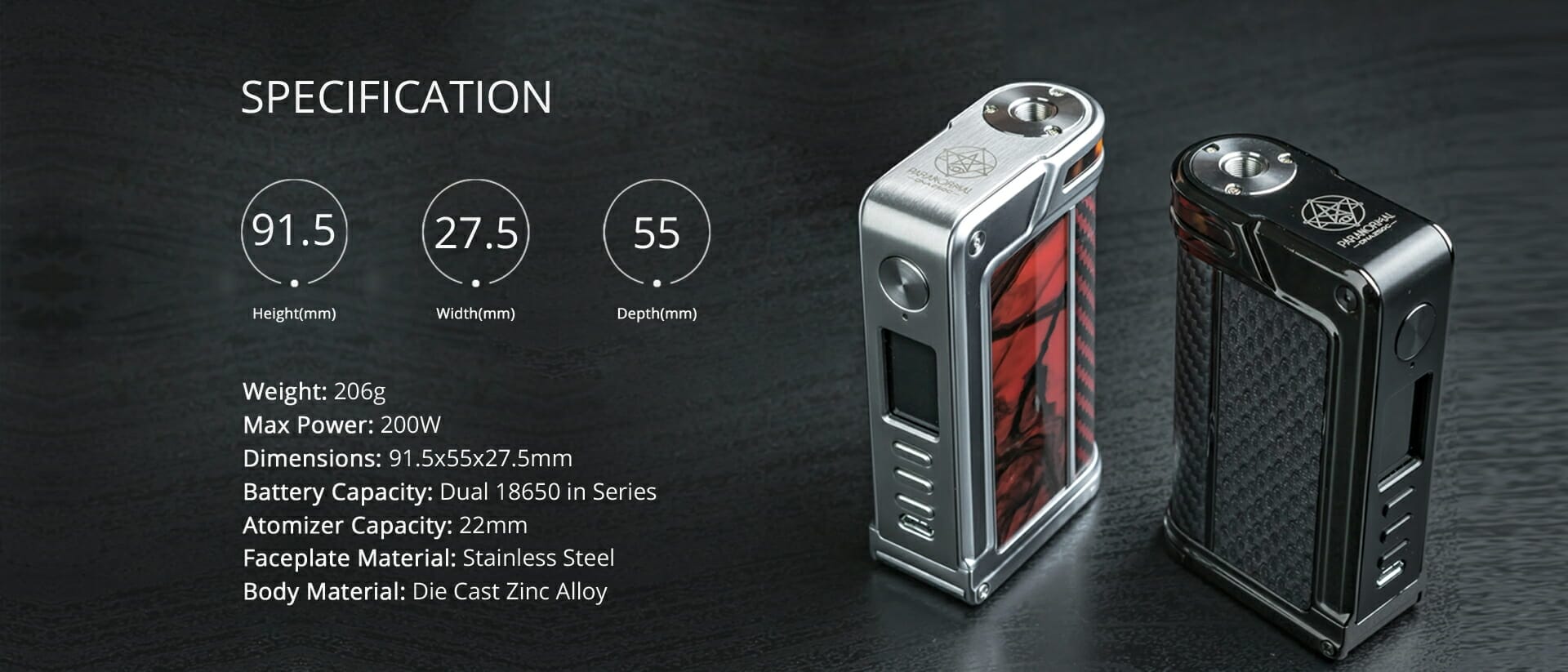Paranormal DNA250C Specifications