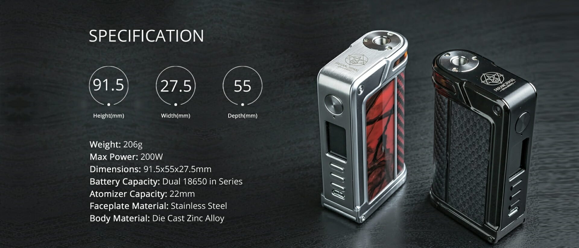Paranormal DNA250C Specifications