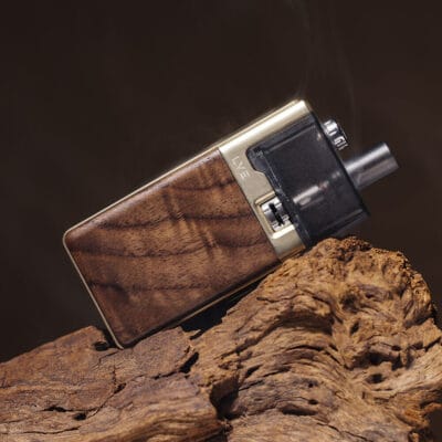 Orion II device on a wooden log looking pretty